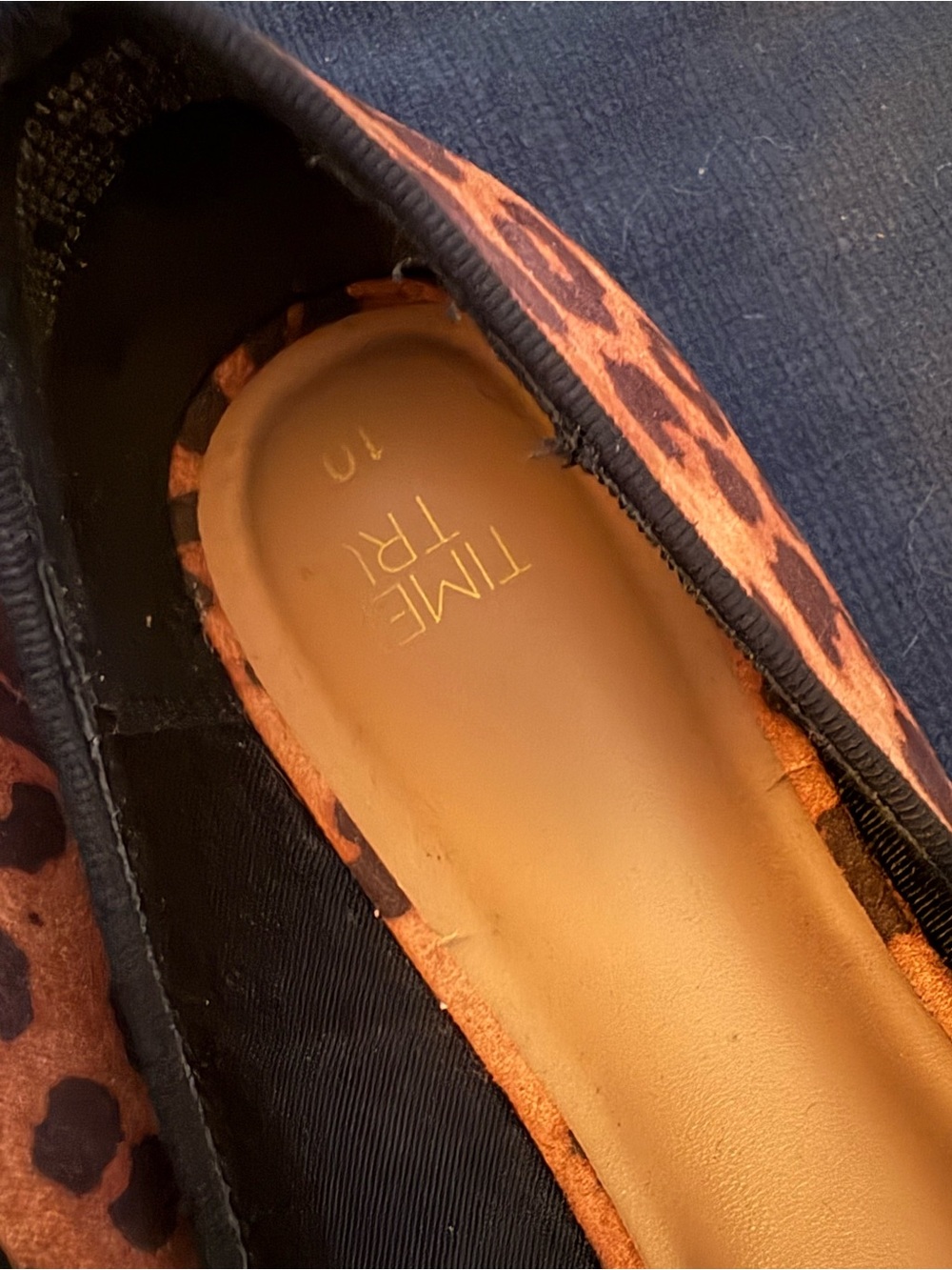 Time and Tru Leopard Print Mary Jane Flats - Brown and Black - Picture 4 of 4